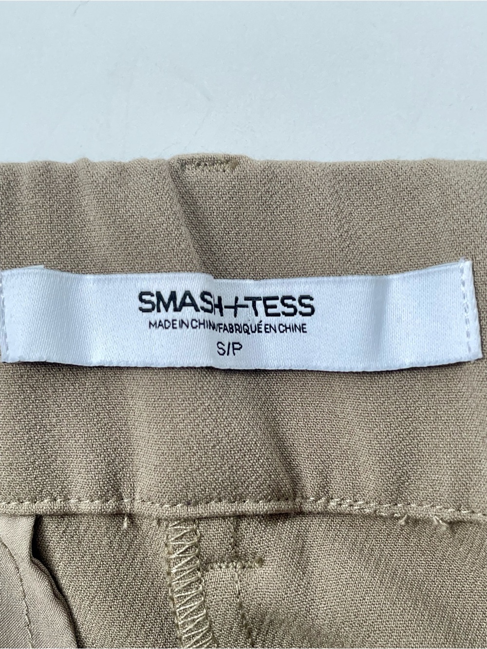 Smash + Tess Trouser Pants S Mushroom Taupe Wide Leg Career Classic Corporate - Picture 6 of 12